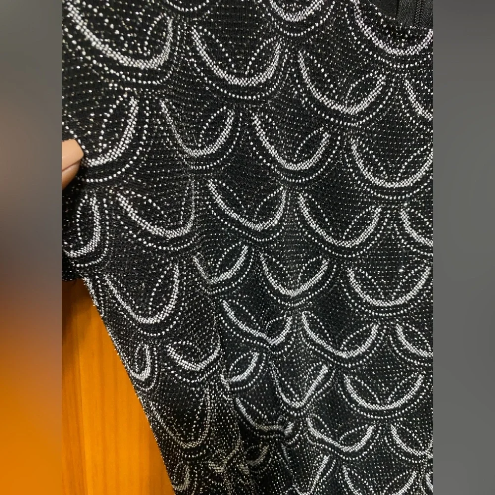 ENFOCUS Elegant Embellished Black and Silver Jumpsuit - Picture 3 of 3